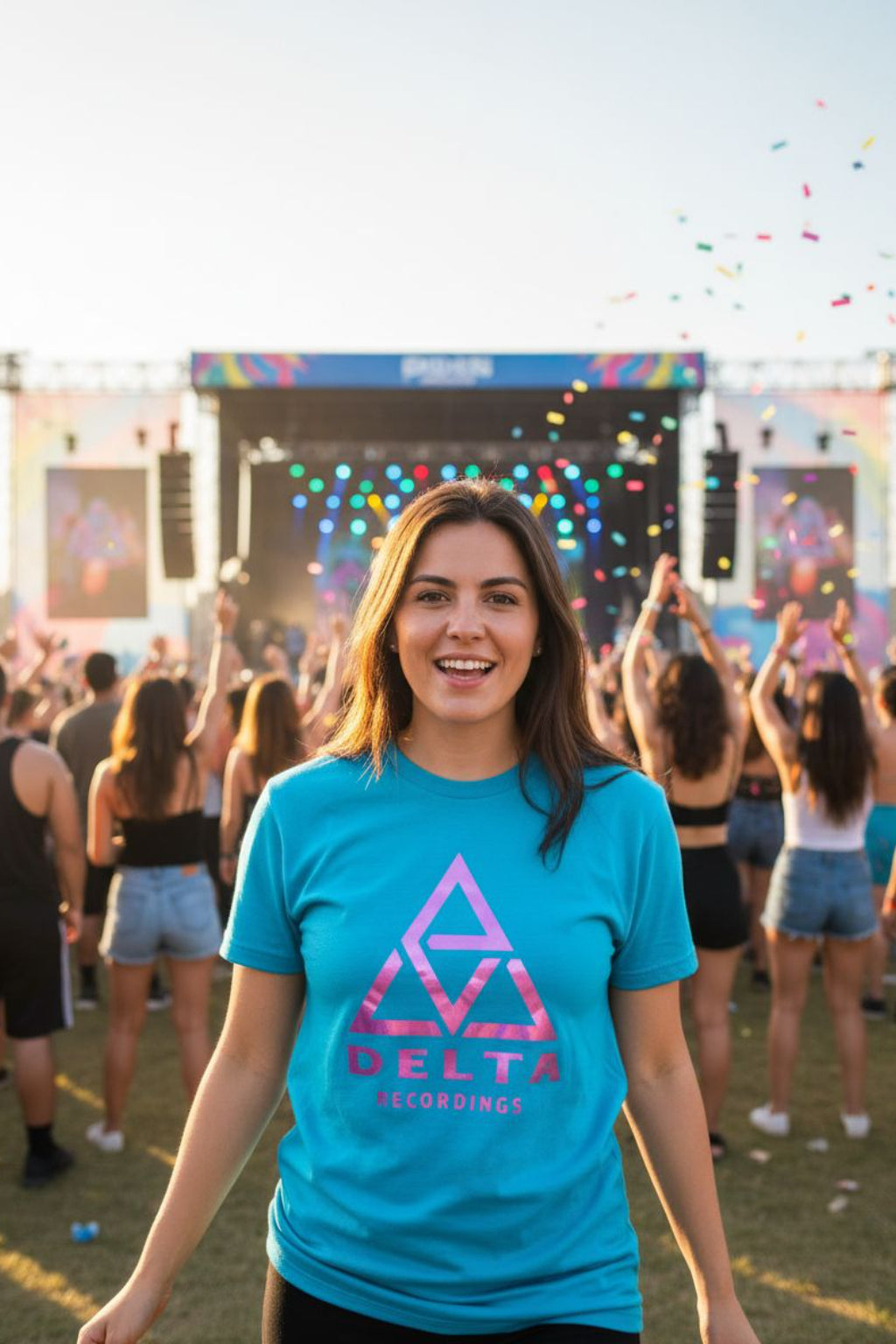 Blue T-shirt with Holographic Logo