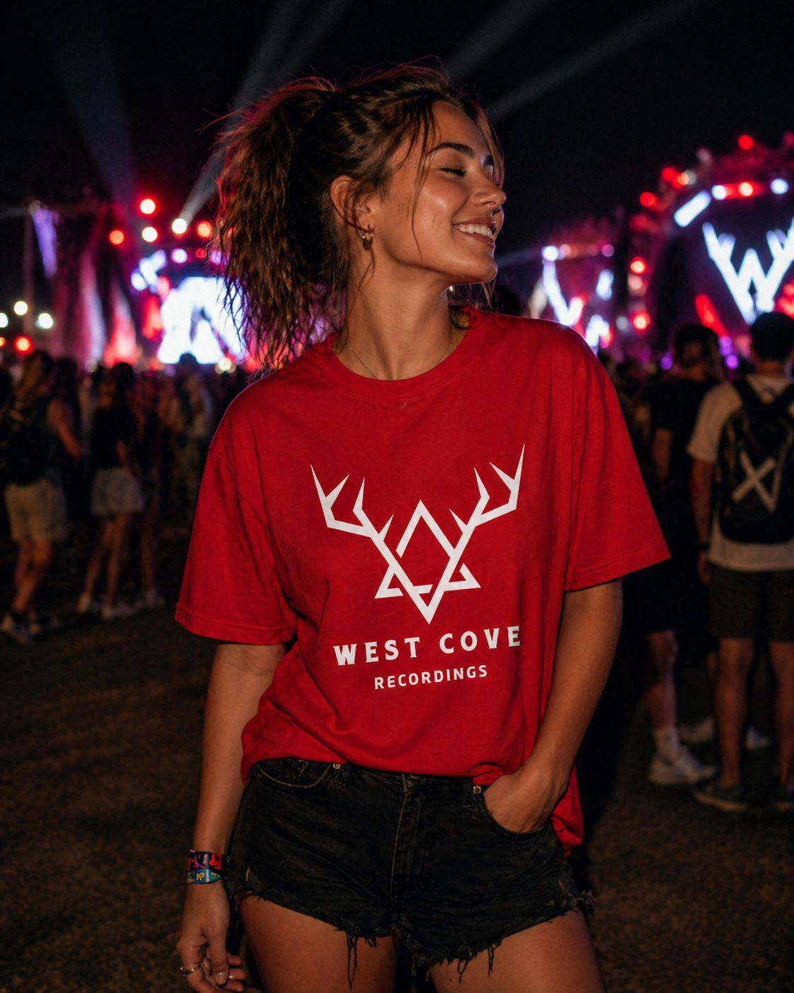 Red T-Shirt with White logo