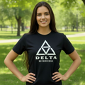 Black T-shirt with White Logo