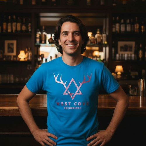 Blue T-shirt with Holographic Logo