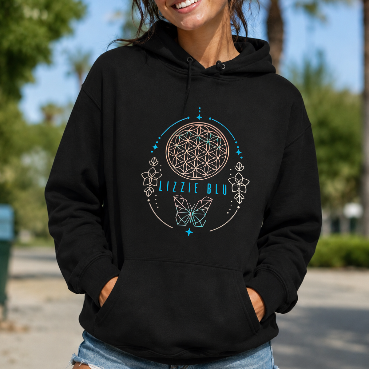 Lizzie Blu Flower of Life Hoodie