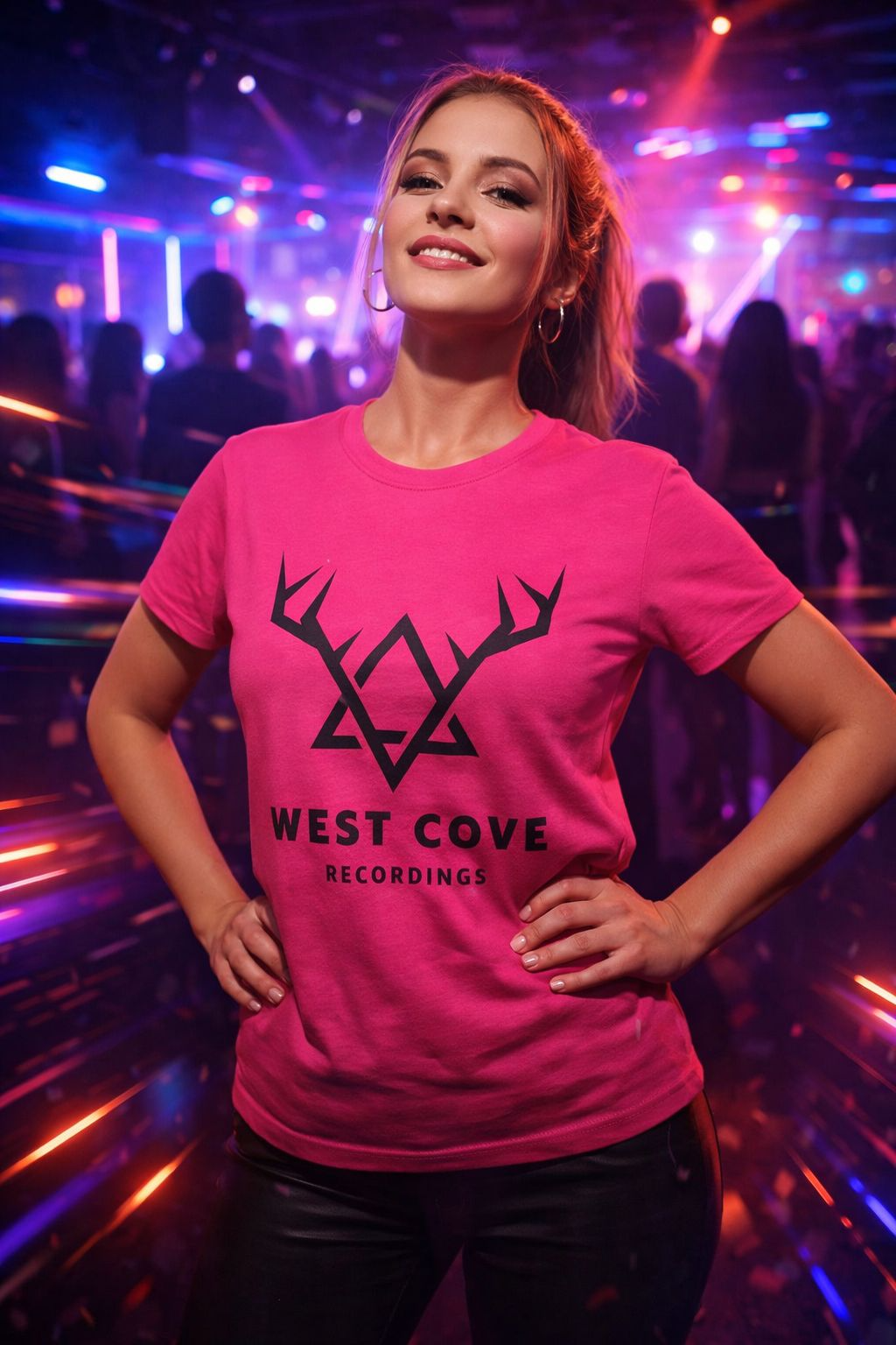 Pink T-Shirt with Black logo