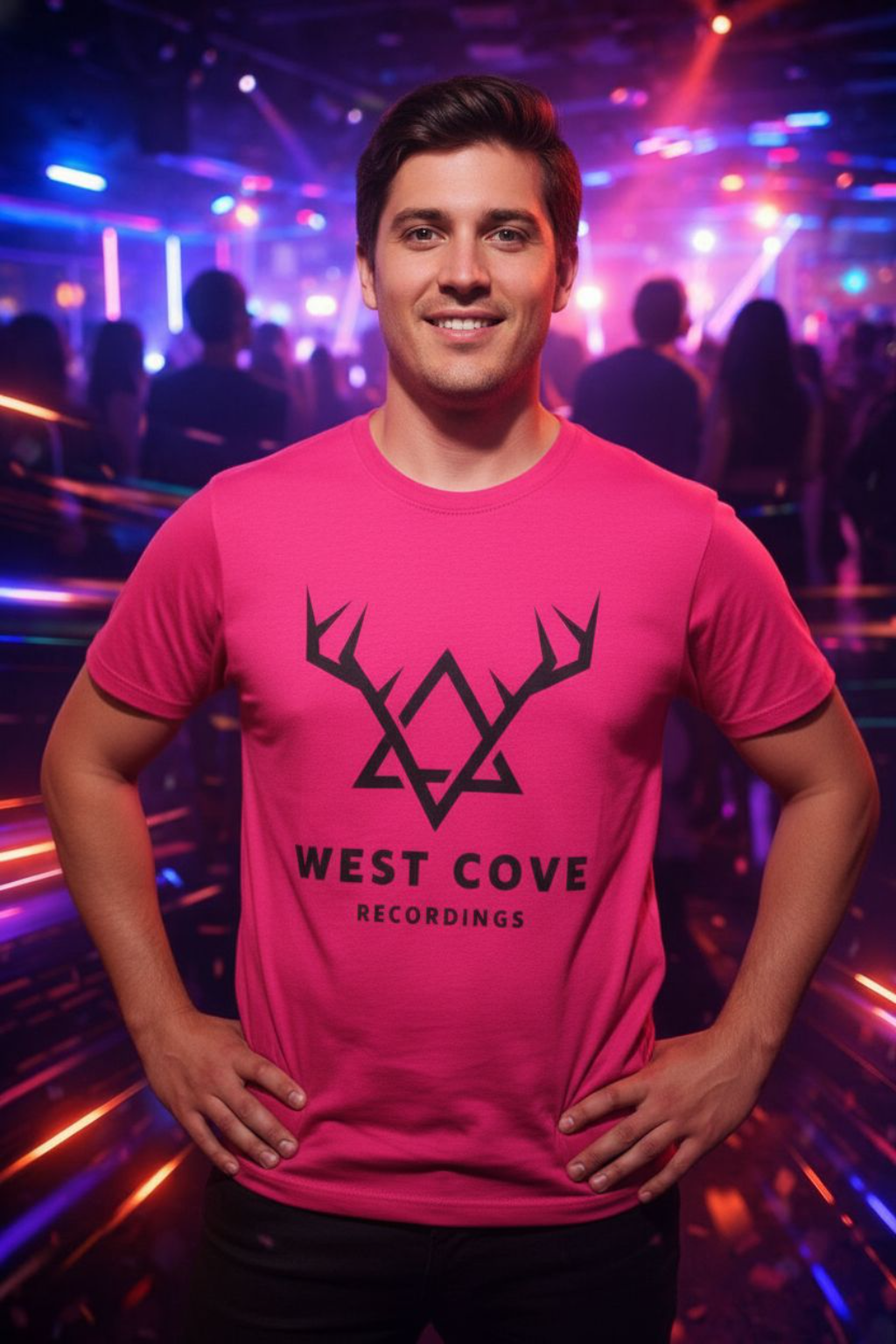 Pink T-Shirt with Black logo