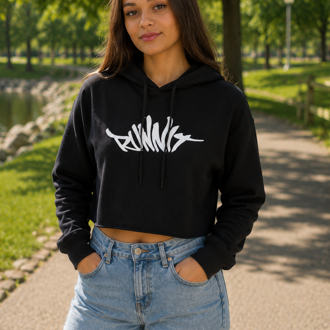 RunniT Productions Women's Crop Top Hoodie