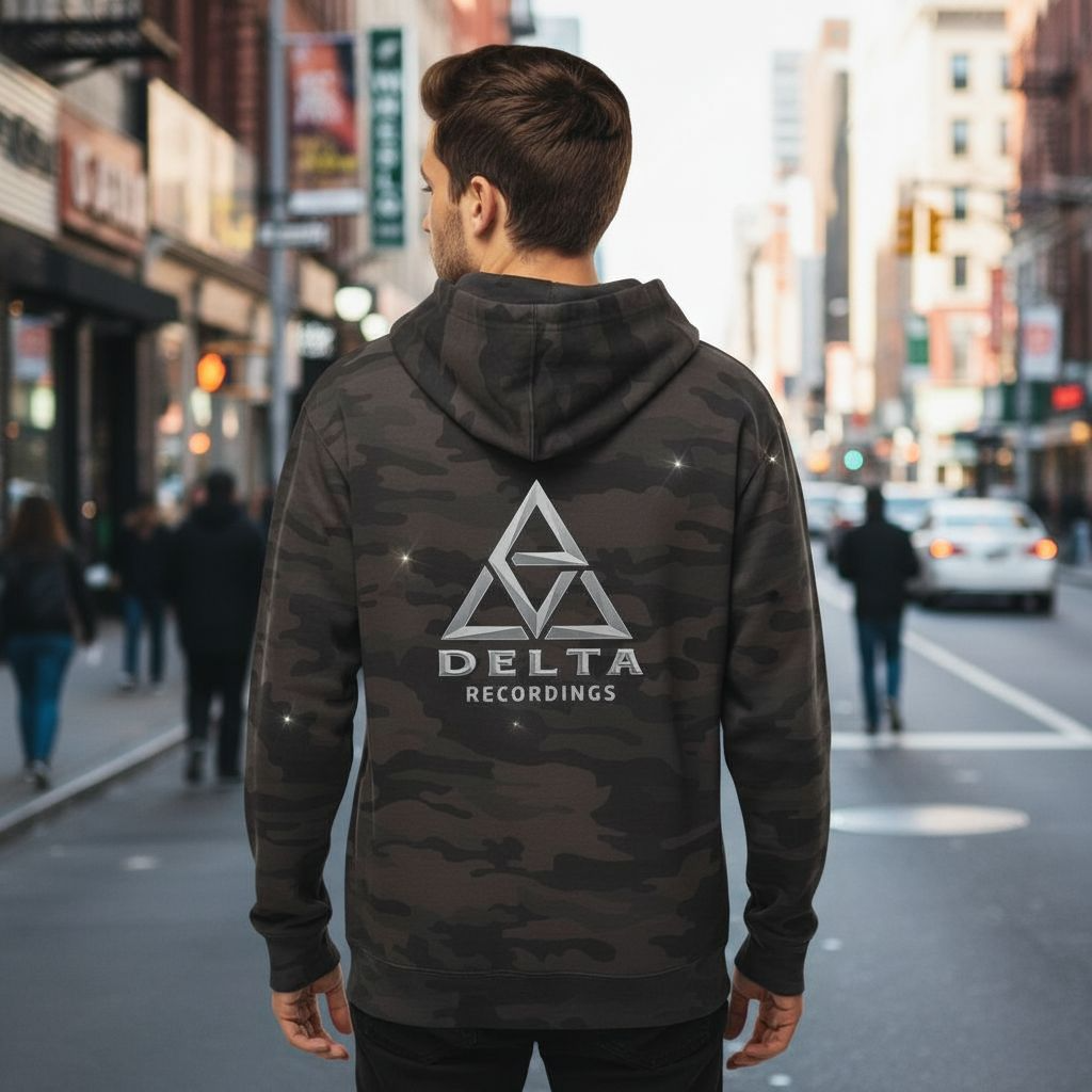 Delta Black Camo Midweight Hoodie