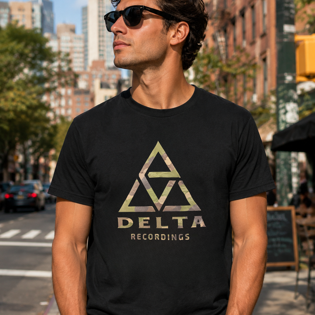 Black T-shirt with Camo Design