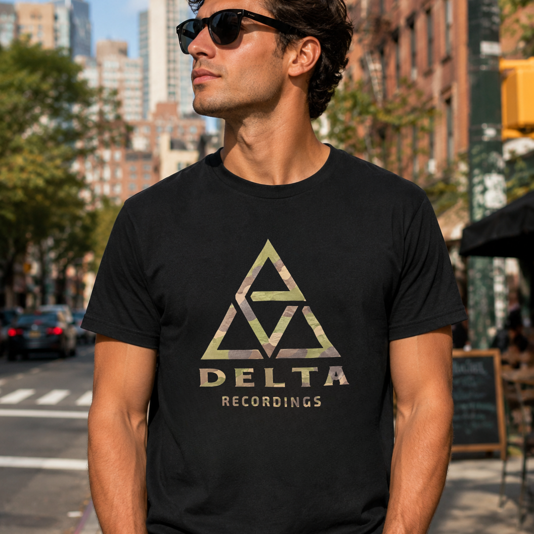 Black T-shirt with Camo Design