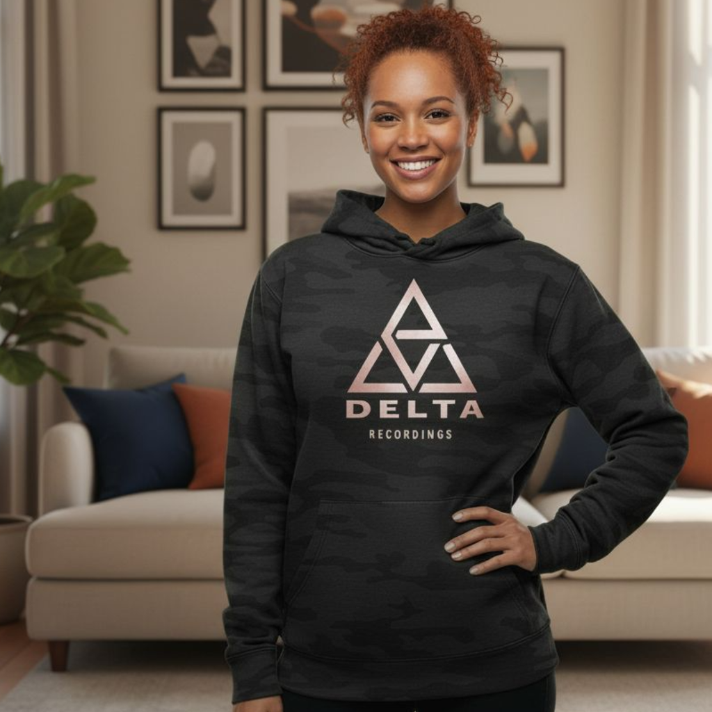 Delta Black Camo Midweight Hoodie