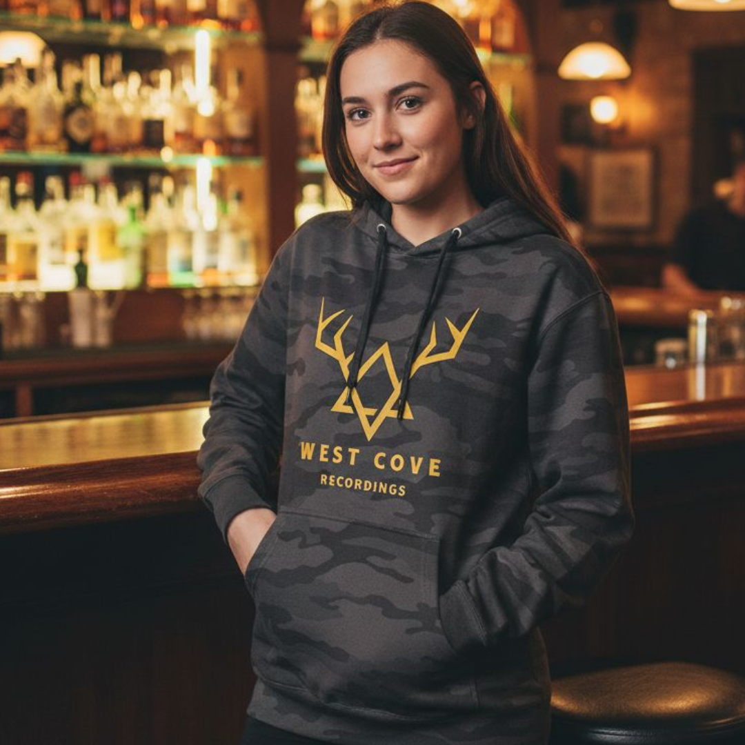 West Cove Black Camo Midweight Hoodie